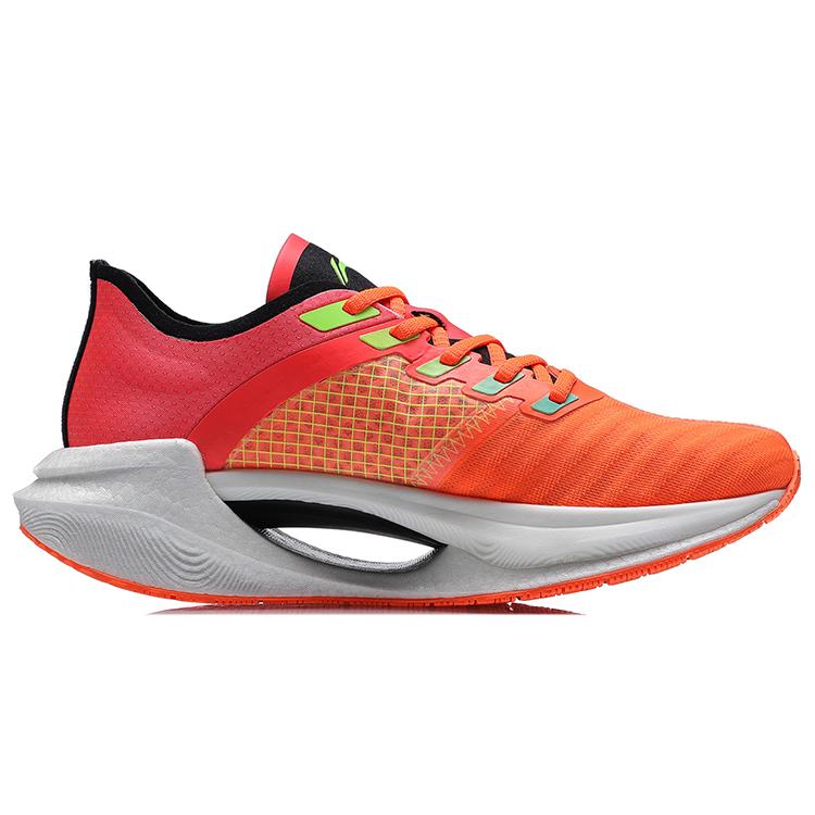 New LiNing Jueying Essential Low Top Running Shoes Women's Fluorescent Enamel Orange ARHR122-1