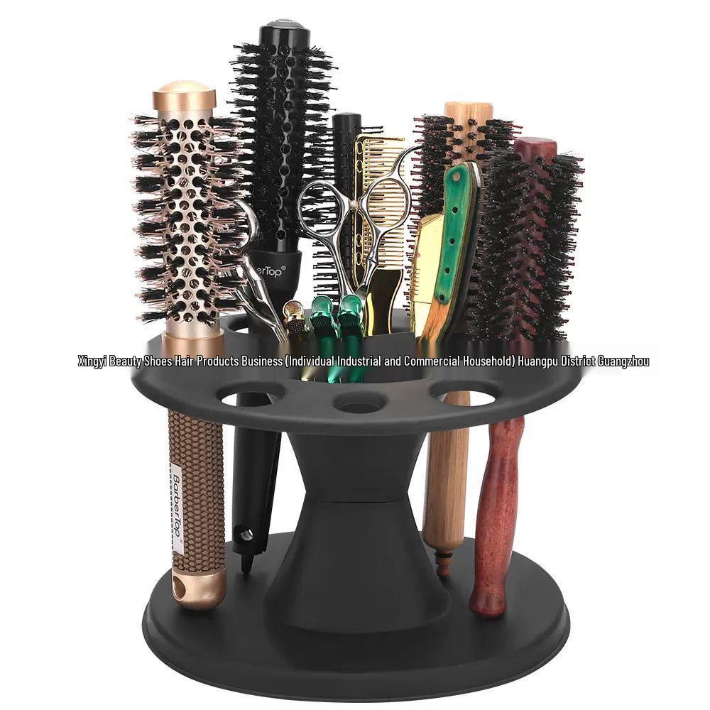 Plastic Round Air Cushion Comb Holder Display Rack for Hairdressing