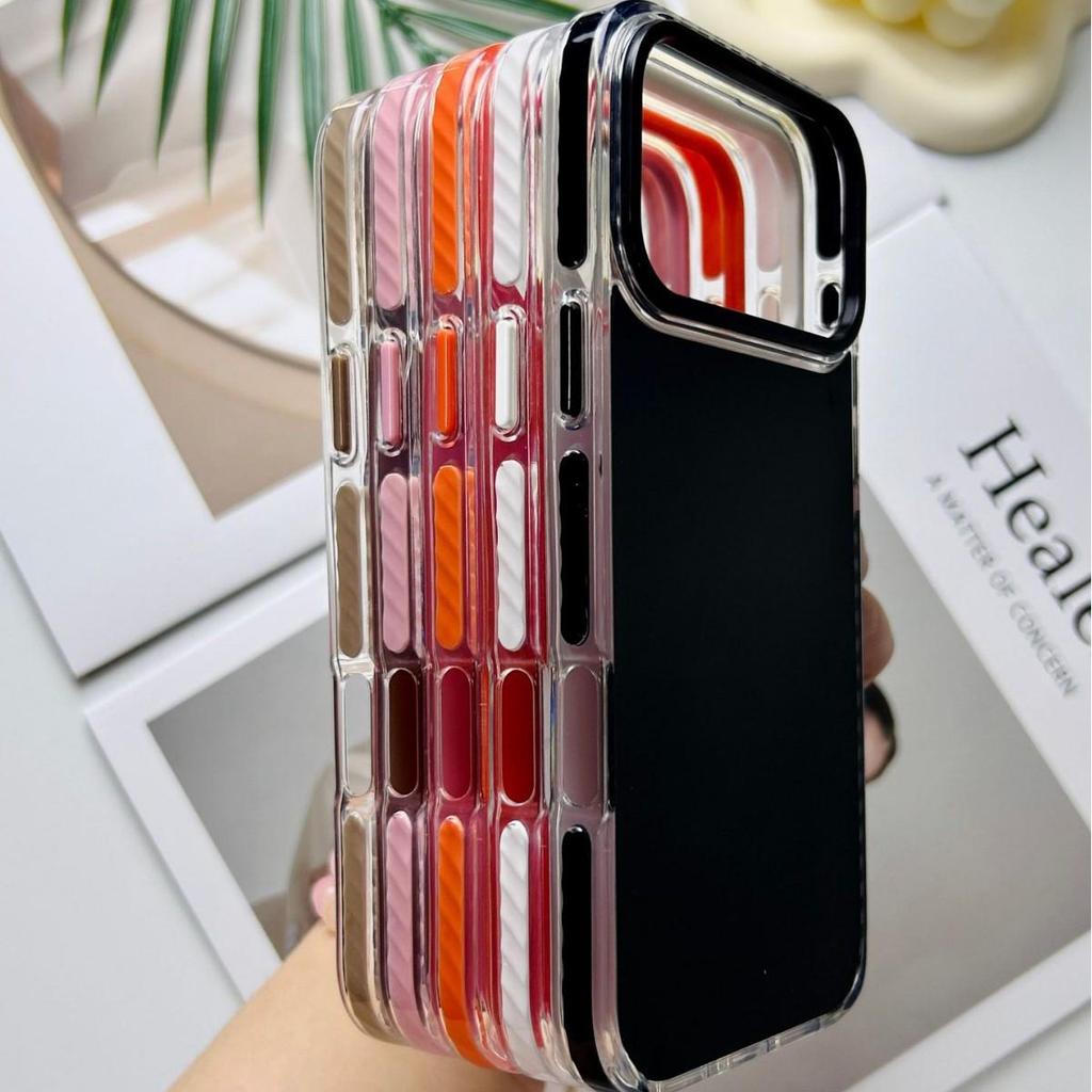 Dual-Tone 3-in-1 Acrylic Case for Apple 17/16 Pro Max Phones