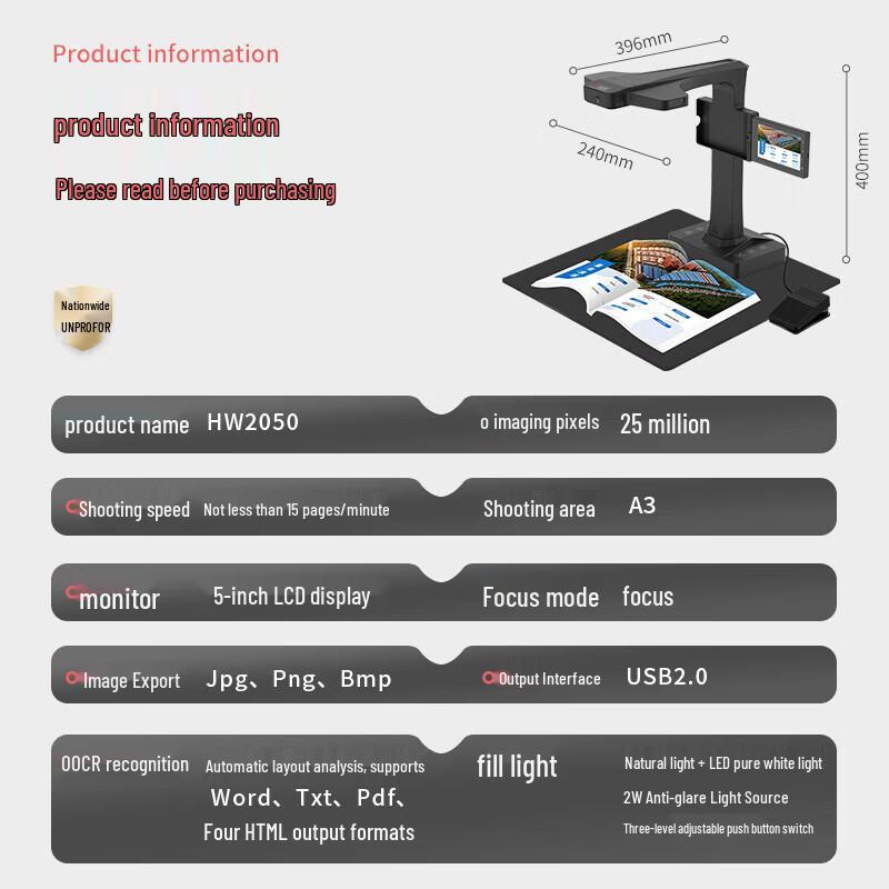 Hanvon Professional Document Scanners CN plug (adapter included)