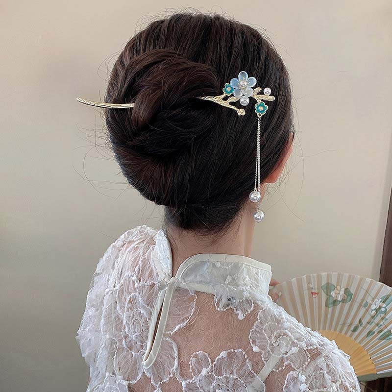 Romantischer Haarnadel im chinesischen Stil Legierungsschmuck Damenhaarnadel Geeignet für den täglichen Gebrauch Geschenke Mädchen Mode Haaraccessoires