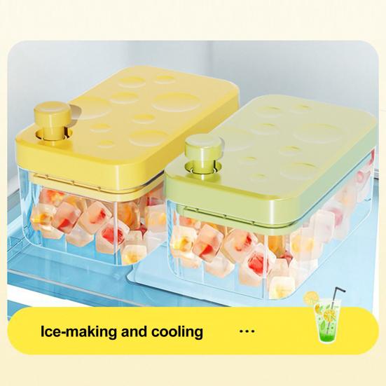 Yousheng Ice Cube Tray with Lid And Bin Large Capacity Ice Cube Mold for Freezer Stackable BPA Free Easy Release Ice Maker for Chilling Drinks Coffee