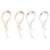 Alloy Dangle Earrings Gold Silver Color Metal Earrings Charm Asymmetric Line Earrings  For Women