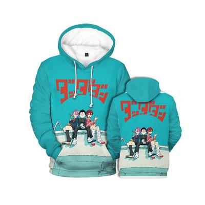 Anime DAN DA DAN Moletons com Capuz Outono Casual Pulôver Moletom Moda Hip Hop Camisola Roupas