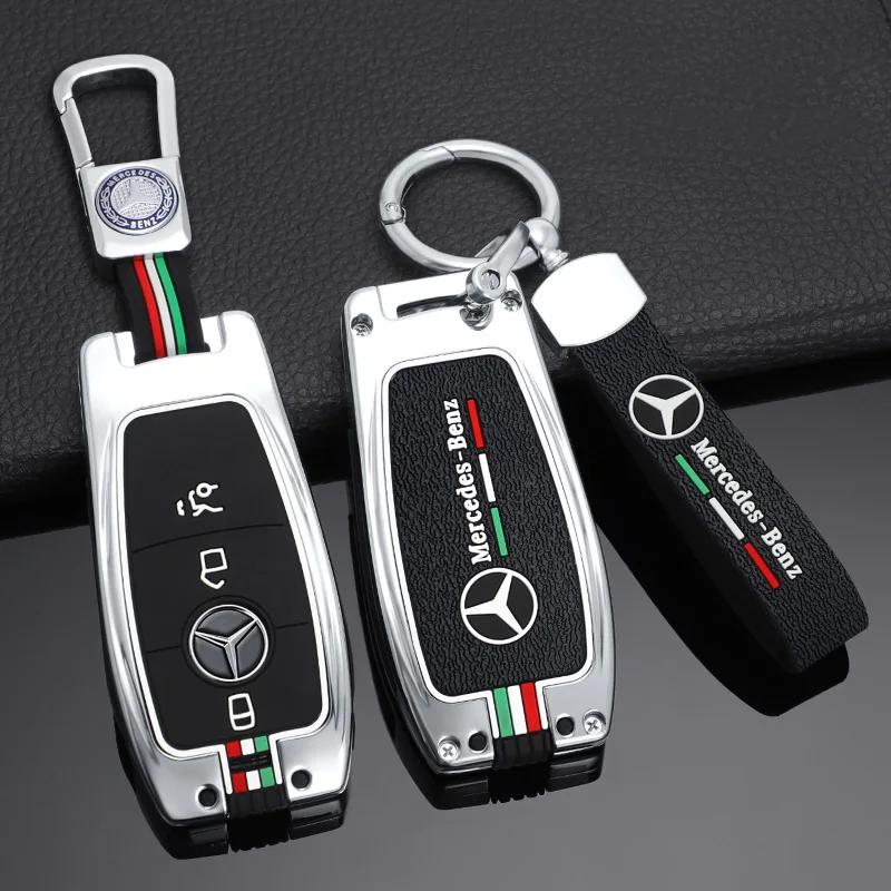 YWP4 Fashion Zinc Alloy Car Remote Key Case Cover For Mercedes Benz A C E S G Class GLC CLE CLA GLB GLS W177 W205 W213 W222 X167 AMG