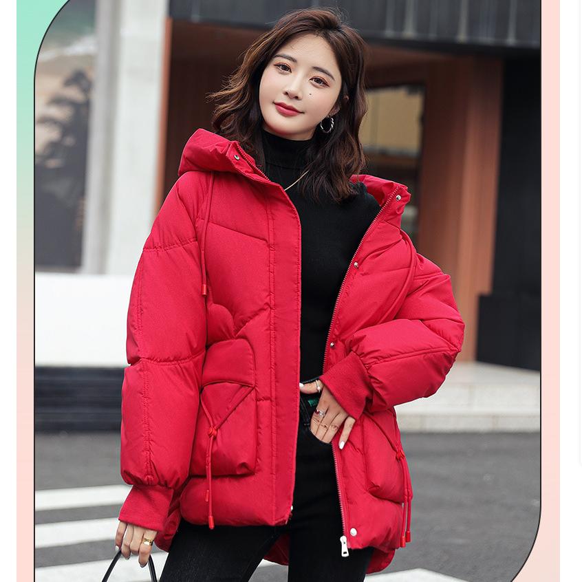 Cotton-padded Jacket Women's Korean Version of The Loose Hooded Padded Jacket Loose All-match Thick Warm Jacket