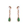 Boucles d'oreilles - AFRICA Fantasia - émeraude - zircon cubique - or jaune 18 ct