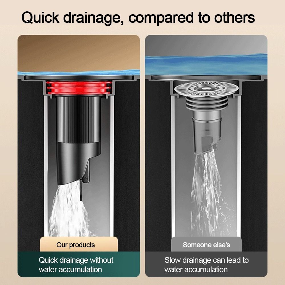 Metal Floor Drain Core Anti Odor Easy Install Basin Drain Filter Odor Control Insect Proof Removable Seal Stopper