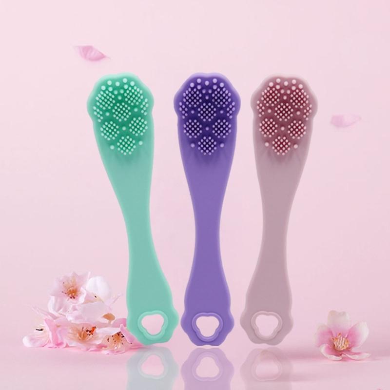 Flexible Silicone Face Cleansing Brush Pores Blackhead Remove Tool For Sensitive Skin Travel Face Care Essential