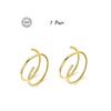 Double Hoop Nose Ring Stainless Steel for Single Piercing, Snug Spiral Nose Ring 20G 8/10mm Thin Nose Rings Piercing Jewelry