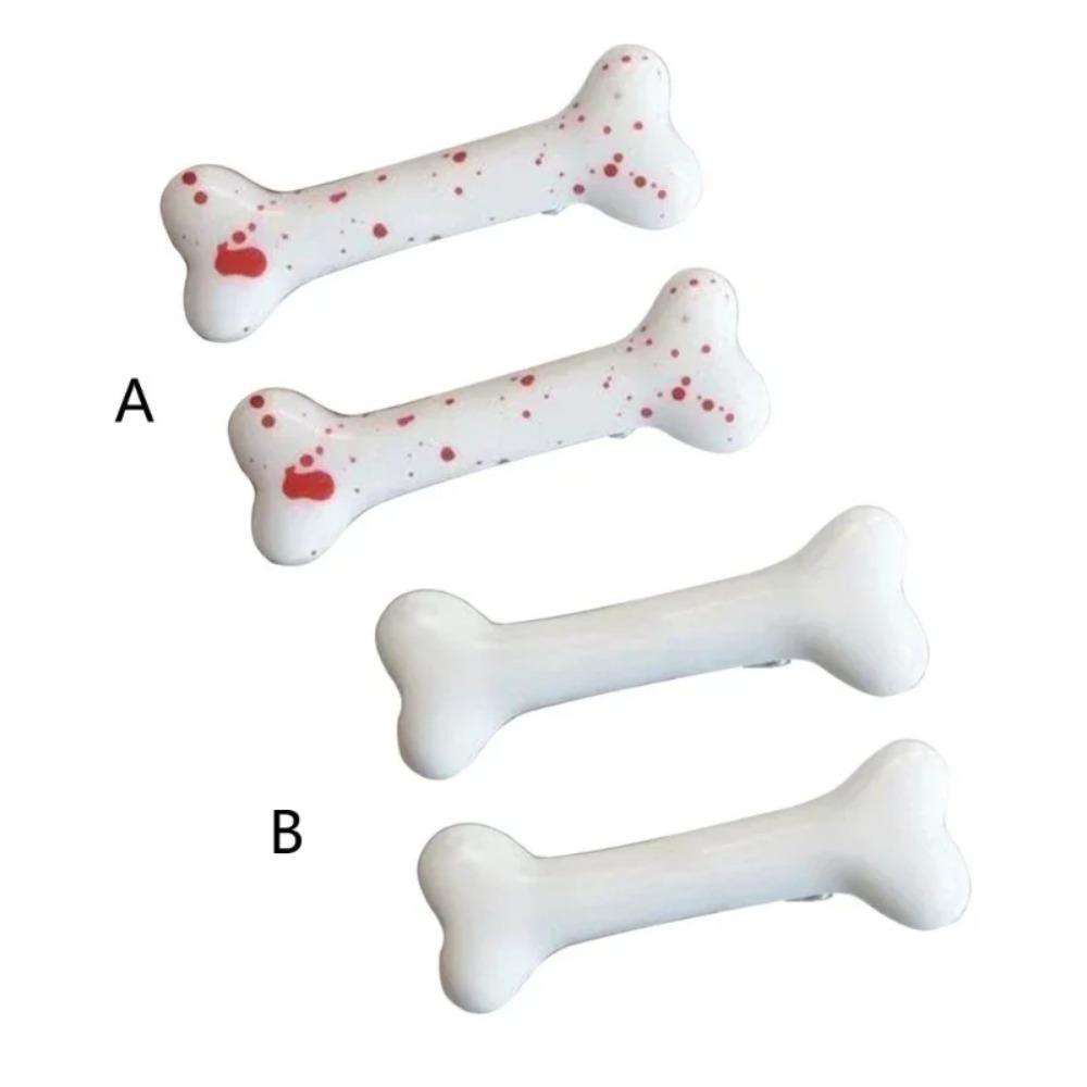 Cartoon Bone Hair Clips Resin Dog Bone Hair Pins Clamps Y2K Hair Accessories for Girls Women Halloween Costume