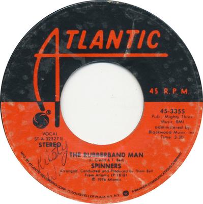 7-Zoll-Plattenspieler - The Rubberband Man 453355 Atlantic 1976 US Soul/Funk Gebraucht