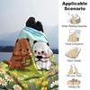 Cute Brown Bear Panda Flower Wreath Meadow Butterfly Print Flannel Blanket Soft Warm Throw Blanket For Sofa Bedroom