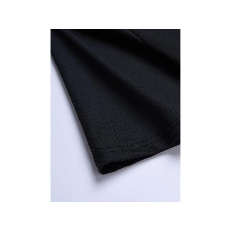 Damen T-Shirt mit kurzen Ärmeln in Normalgröße - Einfaches geometrisches Muster, Rundhalsausschnitt, Lockerer Schnitt, Lässiges Oberteil,
