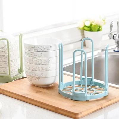 1pc Retractable Desktop Bowl Holder Home Removable Dishes Storage Rack Durable Bowl Storage Shelves Drain Cup Shelf for Kitchen