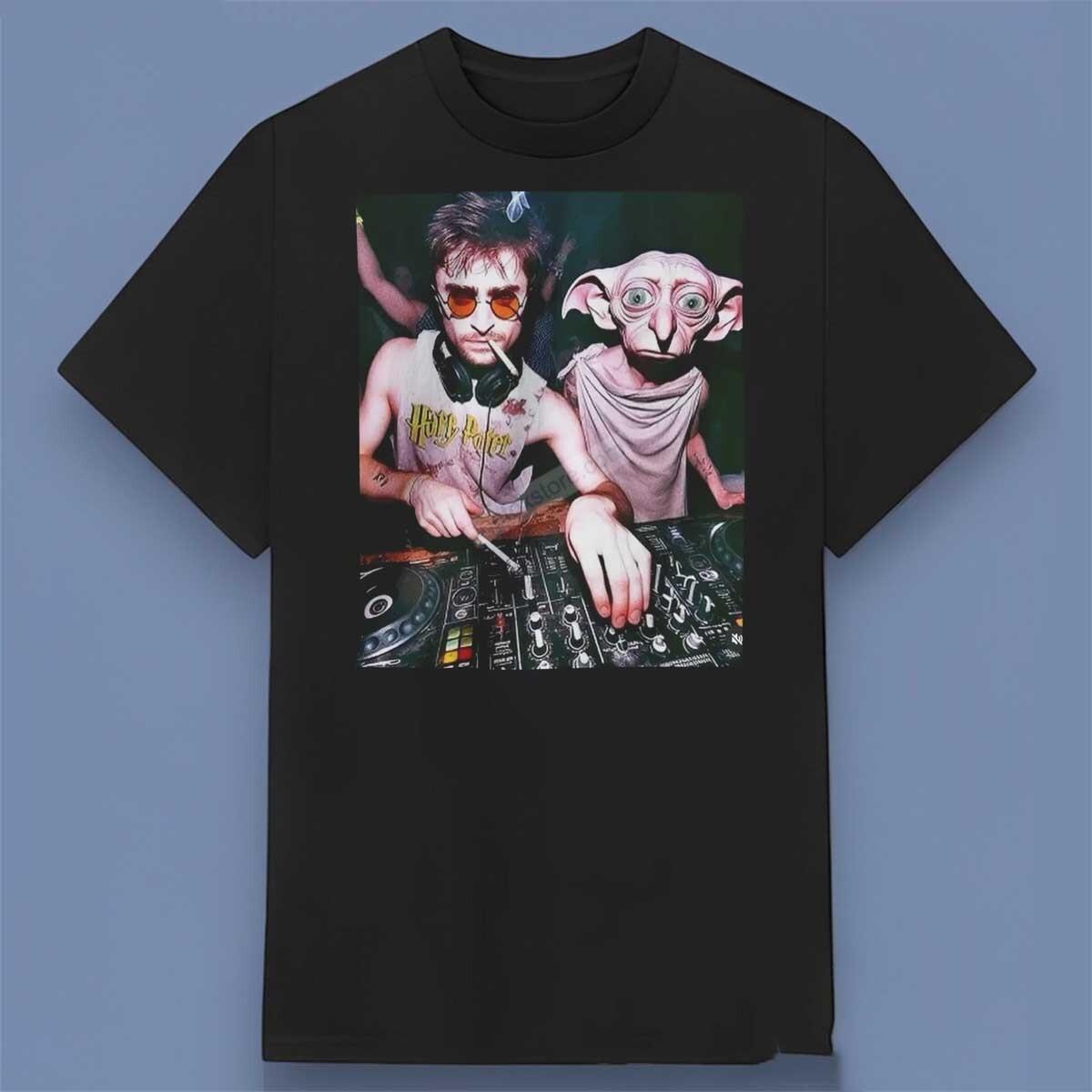 DJ Harry Potter and Dobby Shirt Size S-4XL XXXL