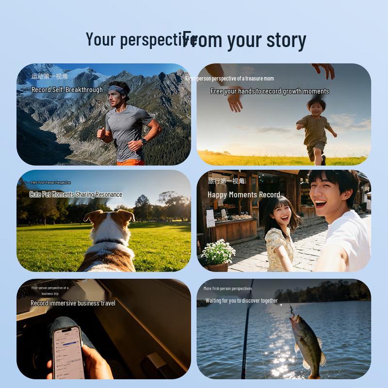 AI 4G HD Portable Wearable Security Camera with Two-Way Audio (CN version)