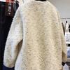 Korean Style Medium Thickness Round-Neck Woolen Coat for Women (2025 Winter Collection)