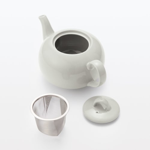 MUJI MUJI Everyday Teapot Gray Beige 700mL with Strainer 83444389