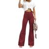 2025 Winter Women's High Waist Flare Corduroy Pants - Solid Color, Elegant and Casual Style