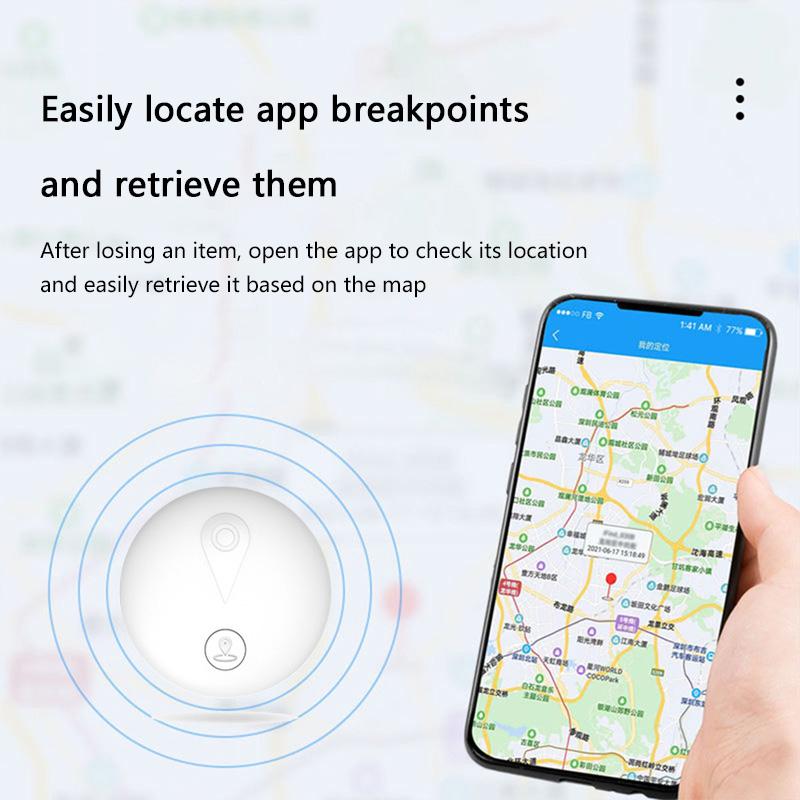 Bluetooth 5.0 GPS Tracker iOS Android Compatible Long Standby Stable Connection Wide Tracking Range For Car Kids Elderly