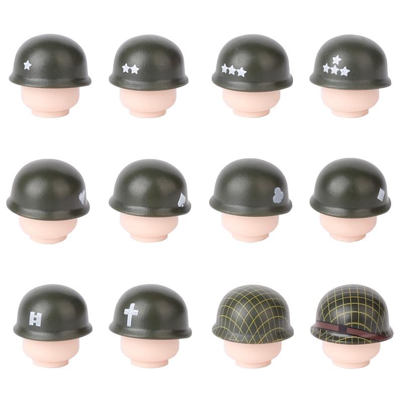 Military US Army Soviet Figures Soldiers MOC Building Blocks Medic Sniper Rifle Bunijon Hat Helmets Children's Toy Gift B145