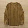 Women Cotton Yarn Soft Shirts Long Sleeve V Neck Blouses White Blue Patchwork Office Lady Tops Casual Female Clothes