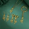 My Shape Star of David Israel Map Drop Earrings for Women Stainless Steel Hollow Map Dangle Earrings Je Jewelry Wholesale