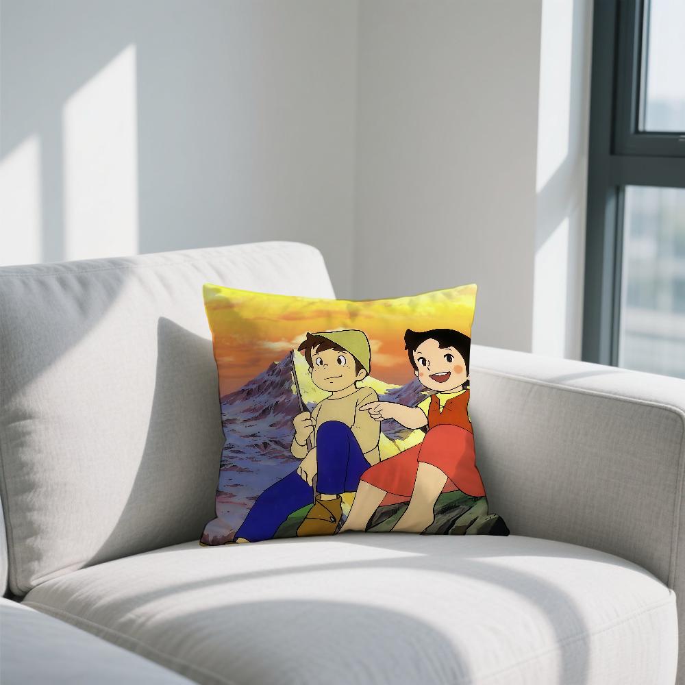 

cushion cover G-Girl For Sofa H-Heidi the of Car Office Cafe Soft And Comfortable A-Alps Double-Sided Printing Pillow a Cover 30cmx30cm
