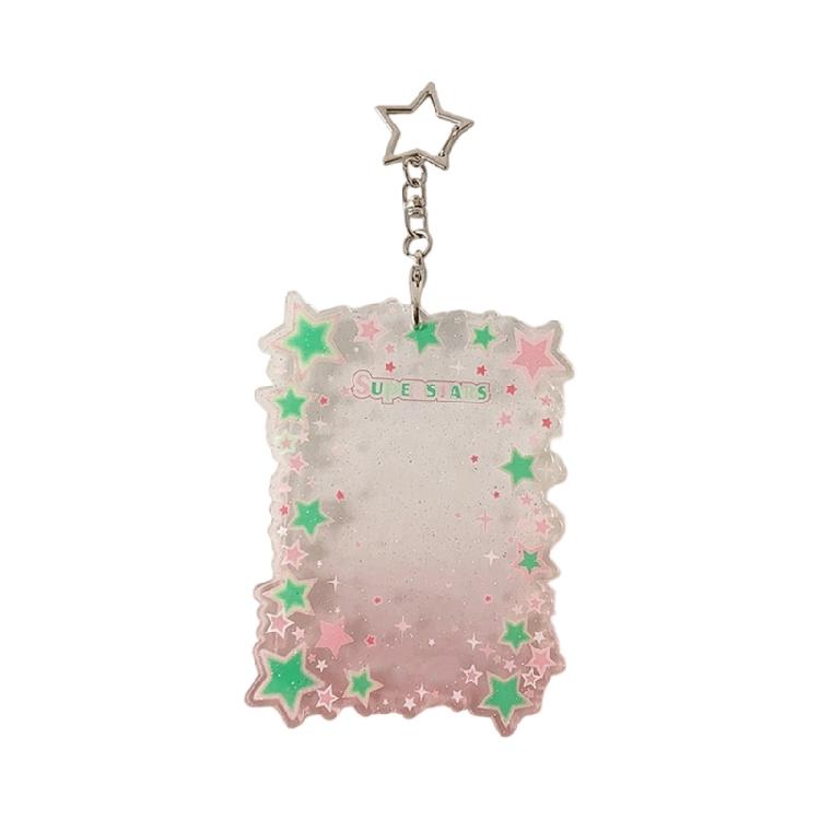 Shatterproof Acrylic ID Badge Holders Double Purpose Keychain Case for Fan Photos Gift Ideas & Everyday Carry Essential