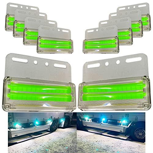 

Откройте для себя ветер. Оснащен ослепительным точечным светильником! Маркерный фонарь 24В COB чип поверхностного излучения яркий боковой габарит грузовик комплект из 10 штук светло-зеленый