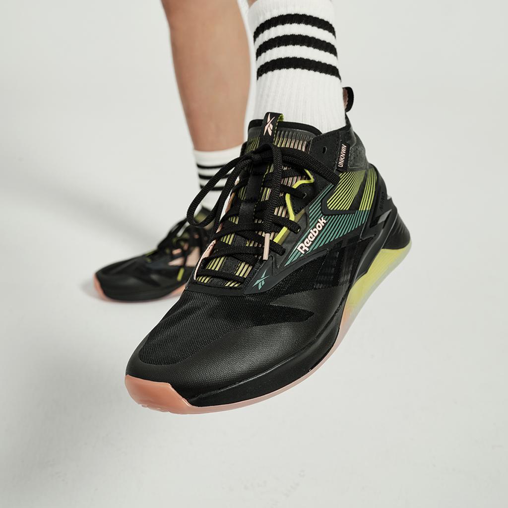 Reebok NANO UNKNWN Low Top Training Shoes Unisex Black Green Sneakers 100074116