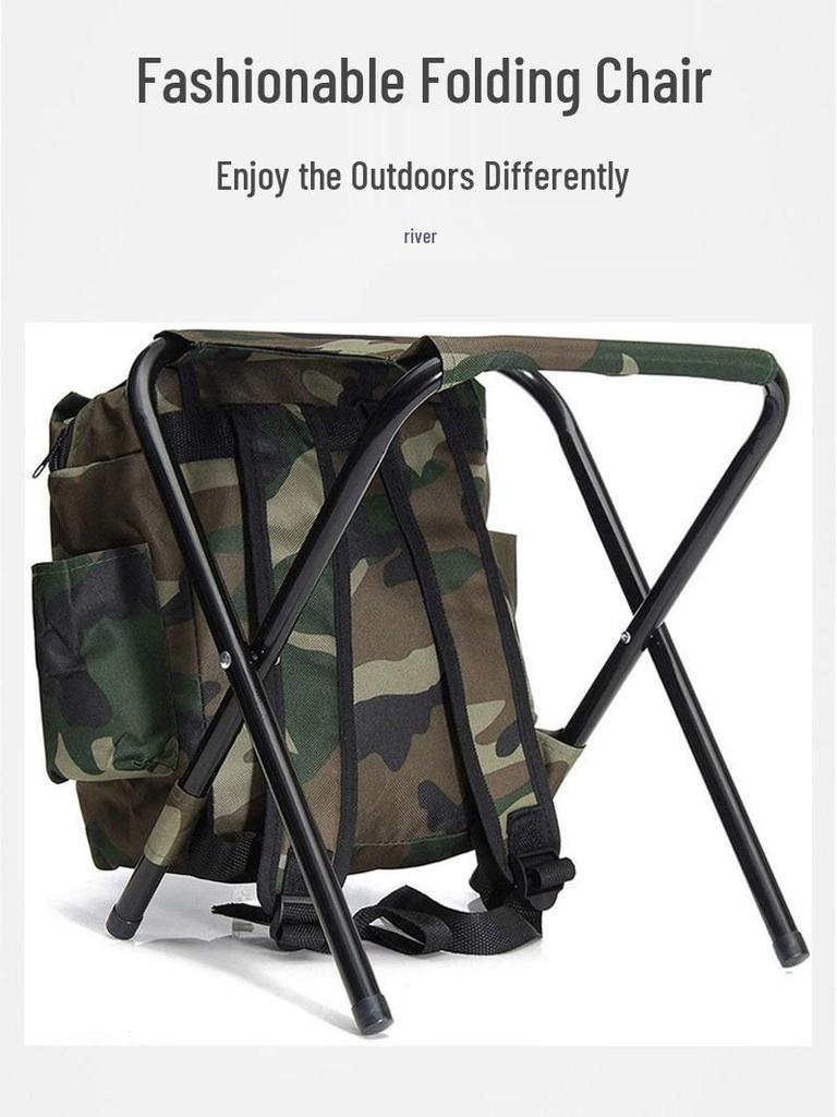Portable Outdoor Folding Chair & Mountaineering Backpack