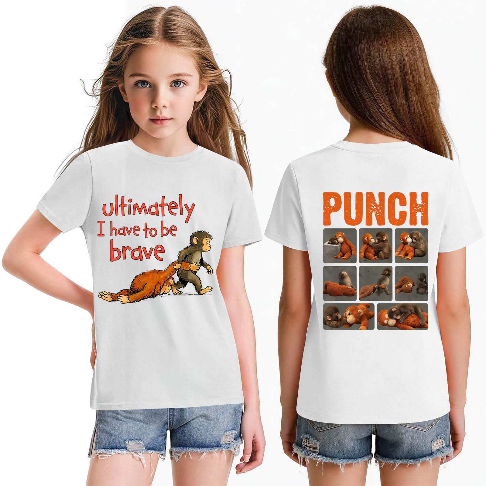 

Children s Short Sleeve Tops Casual Print T Shirt Round Neck Pullover Blouse 160 білий