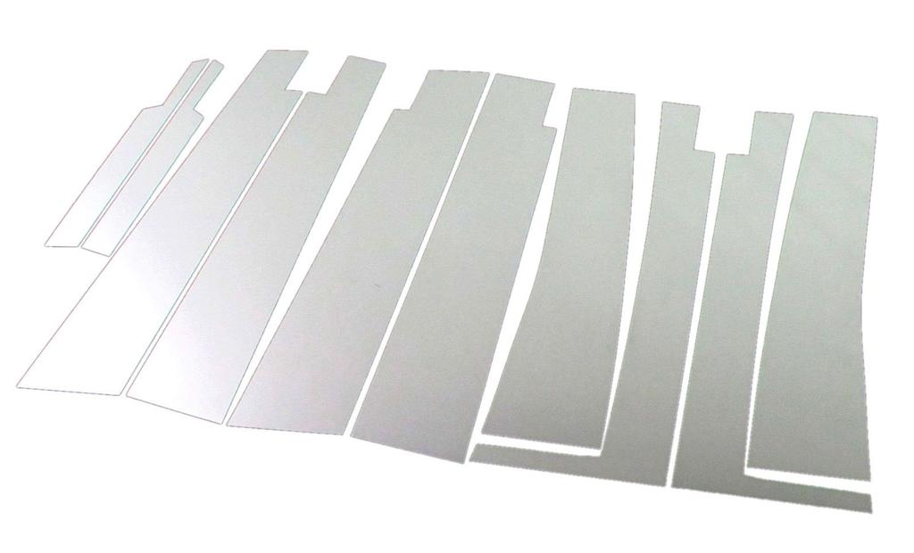 BRIGHTZ Finish Stainless Steel Pillar Panels for Presage U31 with Visor Fits NU 31 Ultra-Mirror (10-Piece Set) (PIL-SIL-324) - PU31, TU31, PNU31,