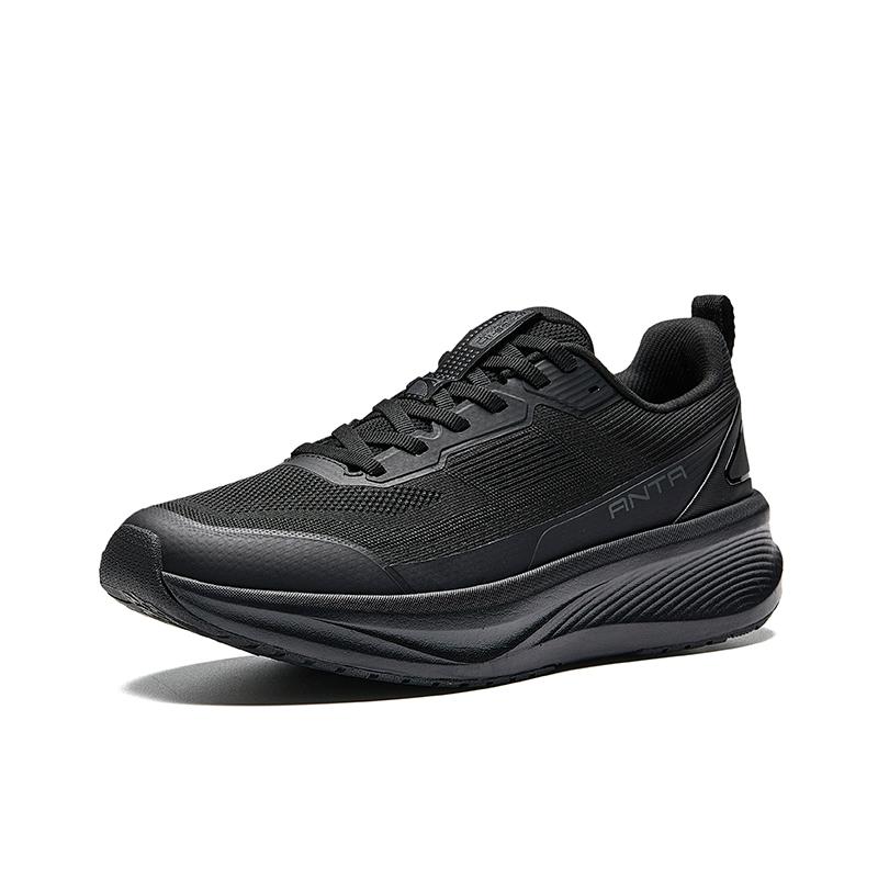 Anta Textile, Synthetic Leather Low Top Training Shoes Men's Basic Black 112547718-1
