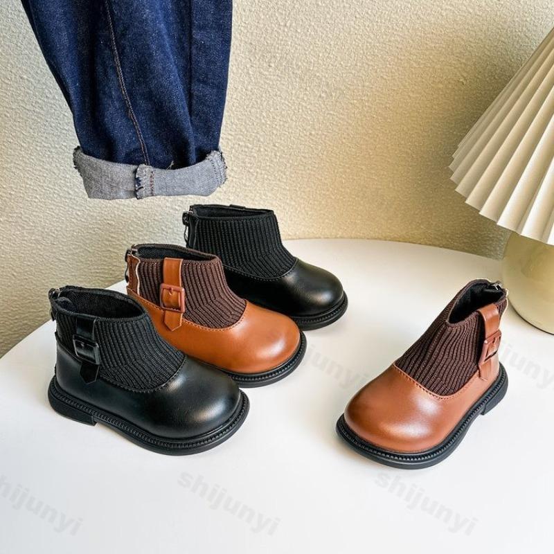 Children Boots Autumn Kids Short Boot Zipper Girls Boys Comfortable Non Slip Outdoor Ankle Boots Toddler Baby Princess Shoe