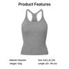 Slim Fit Women Sleeveless Camisole Solid Color Elastic Ribbed Tank Top Soft Basic Daily Wear Vest