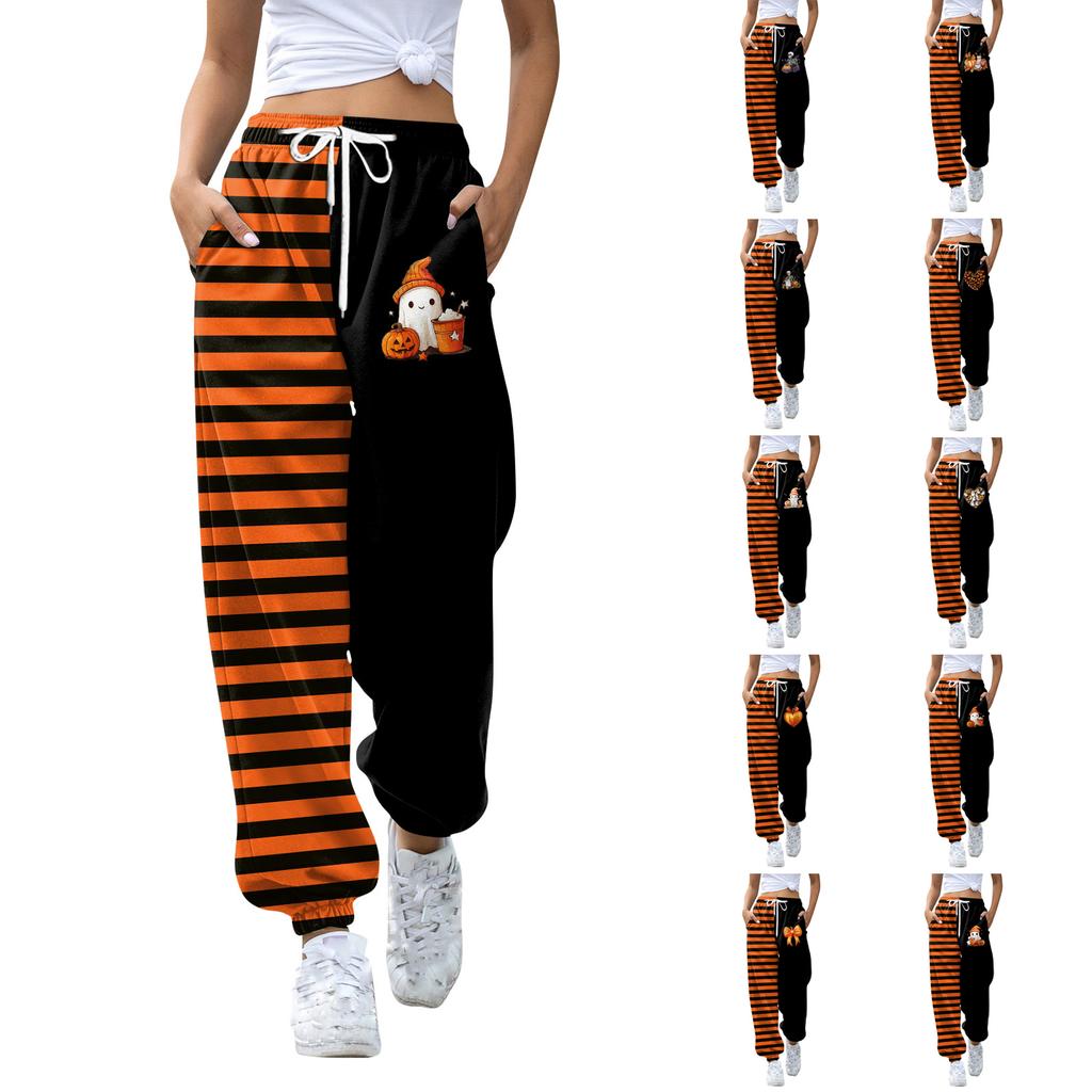 Kids Sport Halloween Day Printed Gradient Drawstring Pocket Casual Sweatpants Pants