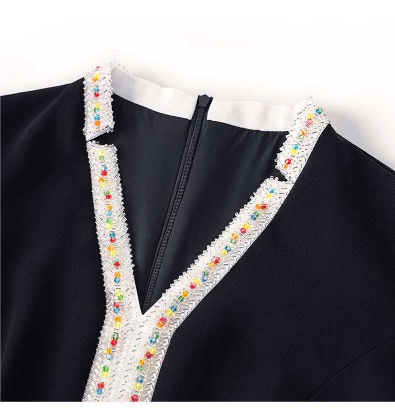 Beaded Luxury Waist-Hugging Dress – Noble Socialite Style for Women