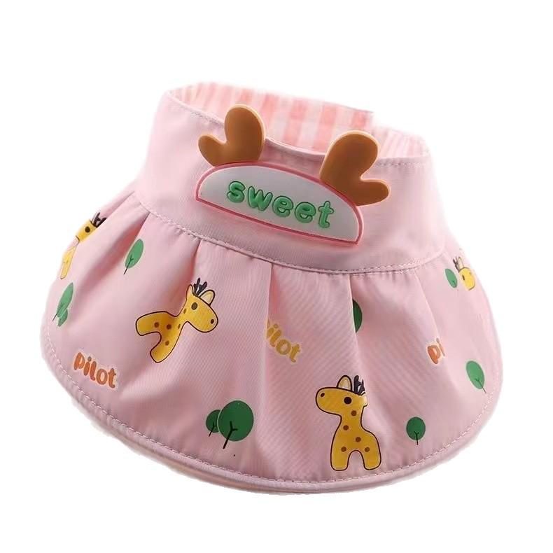 Children's UV Protection Sun Hat with Large Brim - Breathable, Lightweight, Baby Giraffe Design for Boys & Girls
