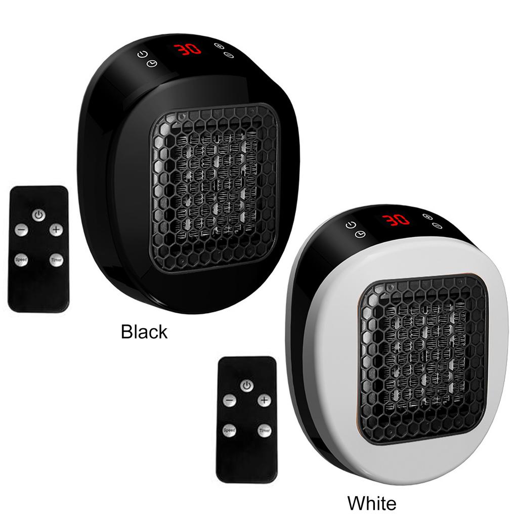 Plug In Heater 600W Wall Outlet Space Heater with Remote 12H Timer Portable Electric Heater for Bathroom Home Office