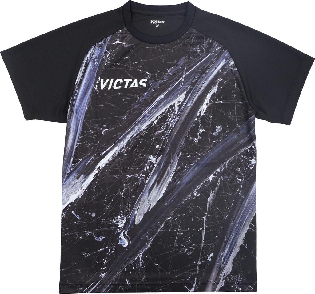 Victus Table Tennis Game Japan National Team Replica Gray Size 532404 Shirt, V-24, Model, Shirt, Basic, Unisex, (GY), L,