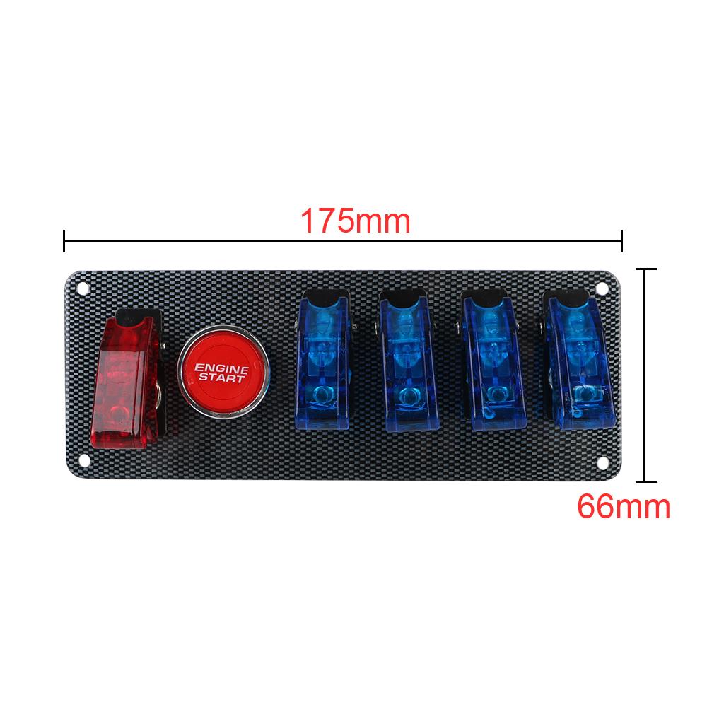 12V Rocker Switch Panel Light Toggle Racing Car Starter Ignition Start Stop Push Button LED Indicator ATV Vehicles Accessories Relays 5