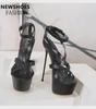 Women's Waterproof Platform Stilettos: Large-Size Sexy Pole Dance & Catwalk Hollow Sandals