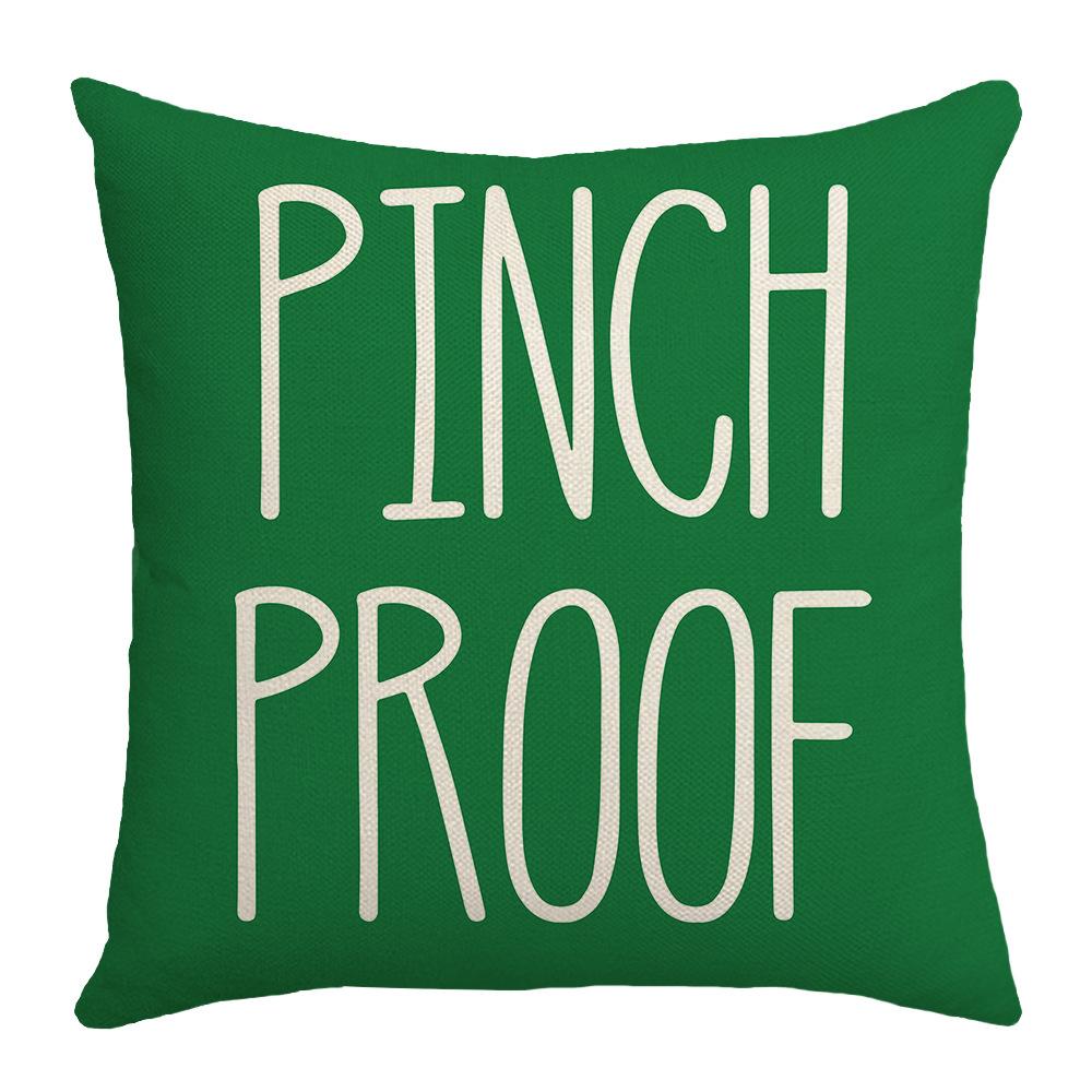 Neuer Buchstaben-Print St. St. Patrick's Day Kissen Grün Sofa Dekokissenbezug