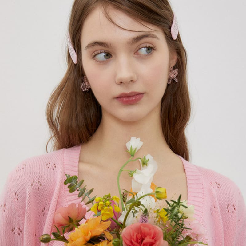 ITER Cubic Logo Hair clip_Pink