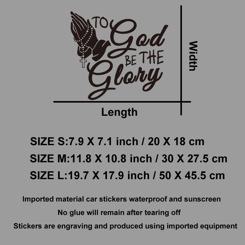 Glory To God Decals & Bumper Creative&funny Stickers for Cartoon Fans&lover,high Quality for Car Trucks Motorcycles & Laptops