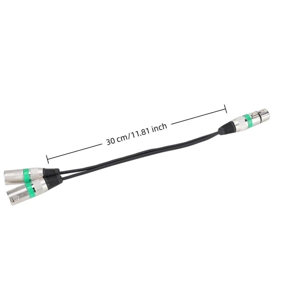 30cm Length XLR Female To Dual Male Splitter XLR Splitter Cable for Canon For Microphones