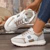 Außenhandel dicksohlige Schnür-Mesh Übergröße Sportschuhe Damen Herbst neue lässige Farbabstimmung Lauf-Dad-Schuhe